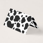 Cow Spots Pattern Black and White Animal Print Visitekaartjes (Achterkant)