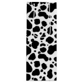 Cow Spots Pattern Black and White Animal Print Wijn Cadeautas (Voorkant)