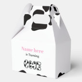 Cow Theme First Birthday Bedankdoosjes (Achterkant)