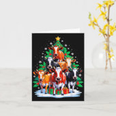 Cow Tree Christmas Cow Lover Xmas Squad Men Women Kaart (Gele Bloem)