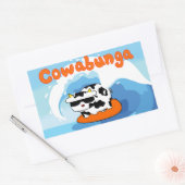 Cowabunga autocollant de vache de surf (Enveloppe)