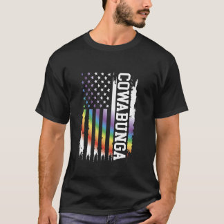 Cowabunga Verenigde Staten Bedrukte Regenboog met  T-shirt
