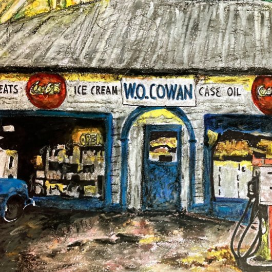 " Cowans Store " - Gemengde media Poster
