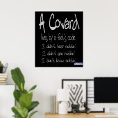 Coward's Code Poster (Thuiskantoor)