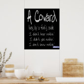 Coward's Code Poster (Keuken)