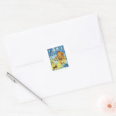 Cowarly Lion Ronde Sticker (Envelop)