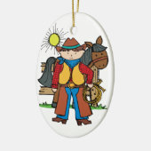 Cowboy3 Keramisch Ornament (Links)