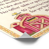 Cowboy 10 geboden - Boerderij Fun Poster (Hoek)