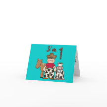 Cowboy 1e verjaardag invulling uitnodiging