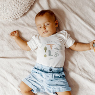 Cowboy 1e verjaardagsfeestje eerste rodeo kinder shirts
