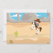 Cowboy 1er anniversaire Photo Party Invitation (Dos)