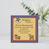 Cowboy 1st Birthday Uitnodiging (Staand voorkant)
