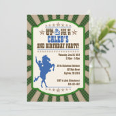 Cowboy 2e uitnodiging van de Birthday Party (Staand voorkant)