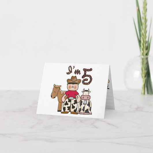 Cowboy 5e verjaardag Uitnodigingen (Voorkant)