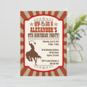 Cowboy 9e anniversaire de fête Invitation (Debout devant)