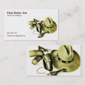 Cowboy Action Tirer Carte de visite rapide Draw (Devant / Derrière)