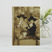 cowboy-afbeelding 2 feestdagenkaart (Staand voorkant)