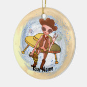 Cowboy Alien-sieraad Keramisch Ornament (Links)