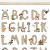 Cowboy Alphabet ABC Poster Kids Room Decor