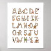 Cowboy Alphabet ABC Poster Kids Room Decor (Devant)