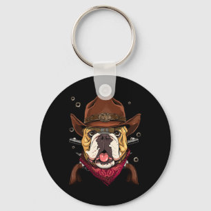 Cowboy American Bulldog Country Muziek Rodeo Howdy Sleutelhanger