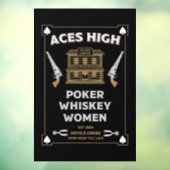 Cowboy Amerikaans Frontier Saloon Raamsticker (Vel 3)