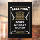 Cowboy Amerikaans Frontier Saloon Raamsticker (Vel 2)