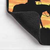 Cowboy and Longhorn Steer Muismat (Hoek)