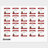 Cowboy Anniversaire Fête Faveur Sticker Rouge Pais (Feuille)
