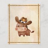 Cowboy anniversaire premier rodéo carte capsule te (Dos)