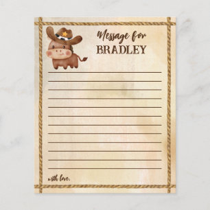 Cowboy anniversaire premier rodéo carte capsule te