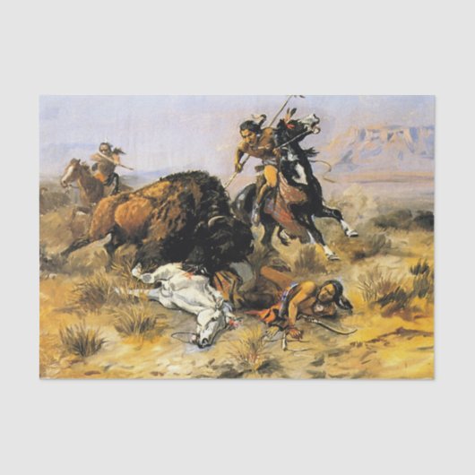 Cowboy Art van Charles Russell Tissuepapier (Voorkant)