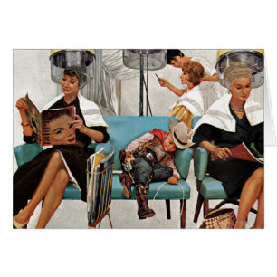 Cowboy Aslapen in Beauty Salon