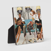 Cowboy Aslapen in Beauty Salon Fotoplaat (Voorkant)