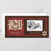 Cowboy Baby Carte photo (Devant / Derrière)