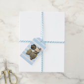 Cowboy Baby en Teddy Bear Bedankt Cadeaulabel (Met Touw)