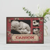 Cowboy Baby Faire-part Card 2 (Debout devant)