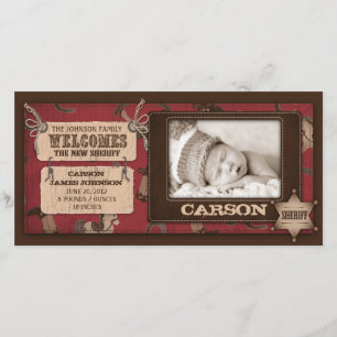 Cowboy Baby fotokaart 2 Aankondiging