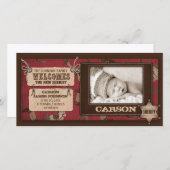 Cowboy Baby fotokaart 2 Aankondiging (Voorkant / Achterkant)