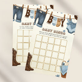 Cowboy baby shower bingogame