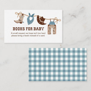 Cowboy Baby shower Books for Baby Enclosure Informatiekaartje