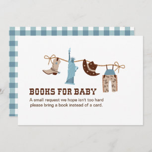 Cowboy Baby shower Books for Baby Enclosure Kaart