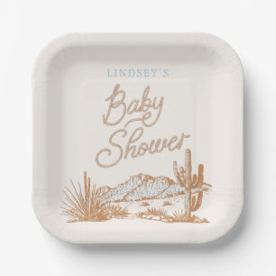 Cowboy Baby shower Borden Papieren Bordje