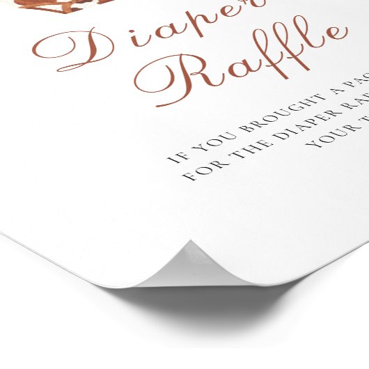 Cowboy baby shower - diaper raffle poster (Coin)
