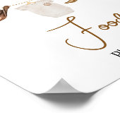 Cowboy Baby shower Eten Poster (Hoek)