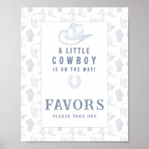 Cowboy baby shower Favors Poster