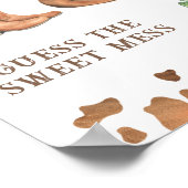 Cowboy baby shower Guess the sweet mess Poster (Hoek)