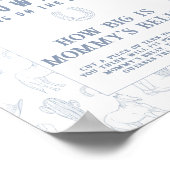 Cowboy baby shower Hoe groot is het buikspel van m Poster (Hoek)