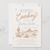 Cowboy Baby shower Invitation Kaart (Voorkant)