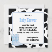 Cowboy Baby shower Kaart (Achterkant)